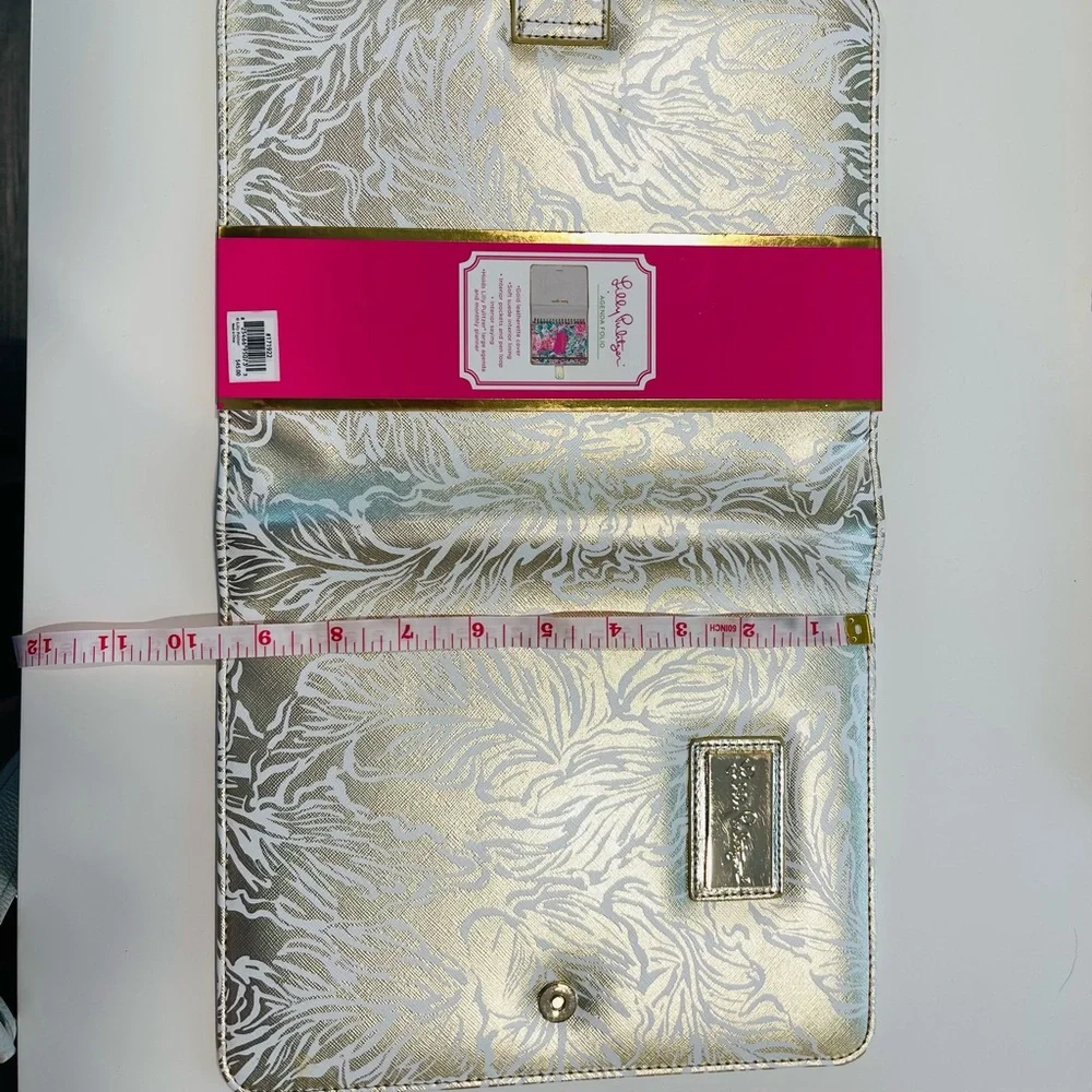 Lilly Pulitzer Metallic Gold and White Floral Home Office Planner